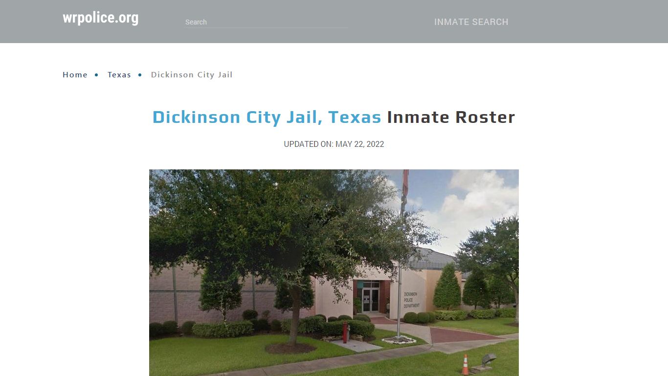 Dickinson City Jail, Texas - Inmate Locator